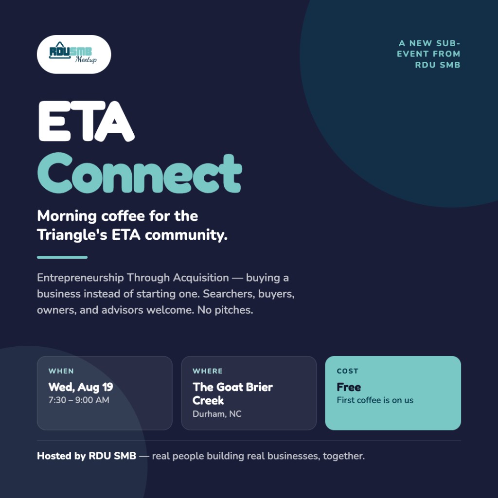 ETA Connect — morning coffee for the Triangle's ETA community